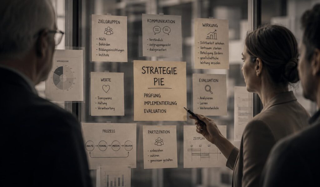 Strategische Kommunikationsanalyse für wirksame Social-Media-Kommunikation mit Strategie PIE